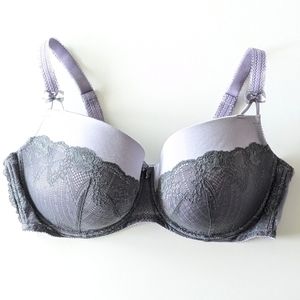 Gray and Purple lace underwire bra size 42DDD by Addition Elle
